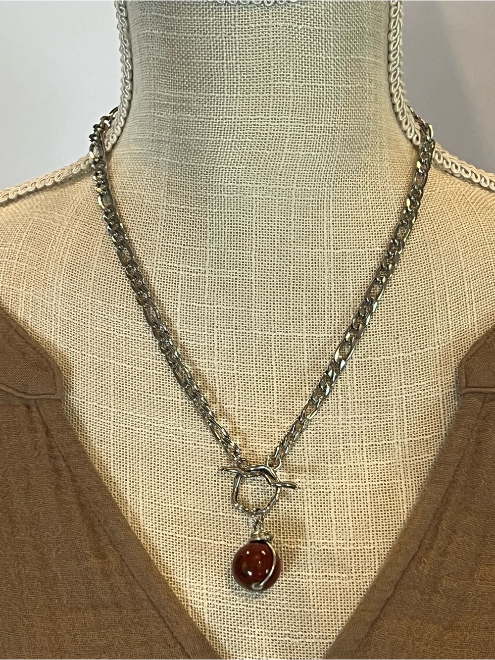 Ceramic Focal Pendant Necklace